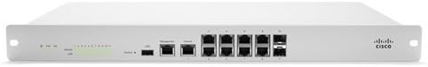 Meraki MX100 Medium Branch Security Appliance, 500Mbps FW Throughput, 8xGbE, 2xGbE SFP - w/ 1 Year Enterprise License