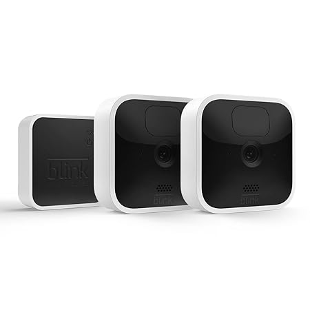 Blink Indoor | Wireless, HD security camera with two-year battery life, motion detection, two-way audio, Alexa enabled, Blink Subscription Plan Free Trial | 2-Camera System