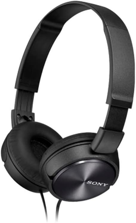 Sony ZX310AP On-Ear Headphones Compatible with Smartphones, Tablets and MP3 Devices - Metallic Black