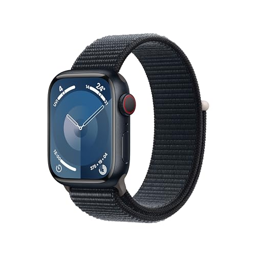 Apple Watch Series 9 [GPS + Cellular 45mm] Smartwatch with Graphite Stainless steel Case with Graphite Milanese Loop One Size. Fitness Tracker, Blood Oxygen & ECG Apps, Water Resistant