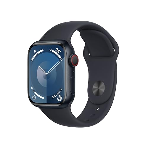 Apple Watch Series 9 [GPS + Cellular 45mm] Smartwatch with Graphite Stainless steel Case with Graphite Milanese Loop One Size. Fitness Tracker, Blood Oxygen & ECG Apps, Water Resistant