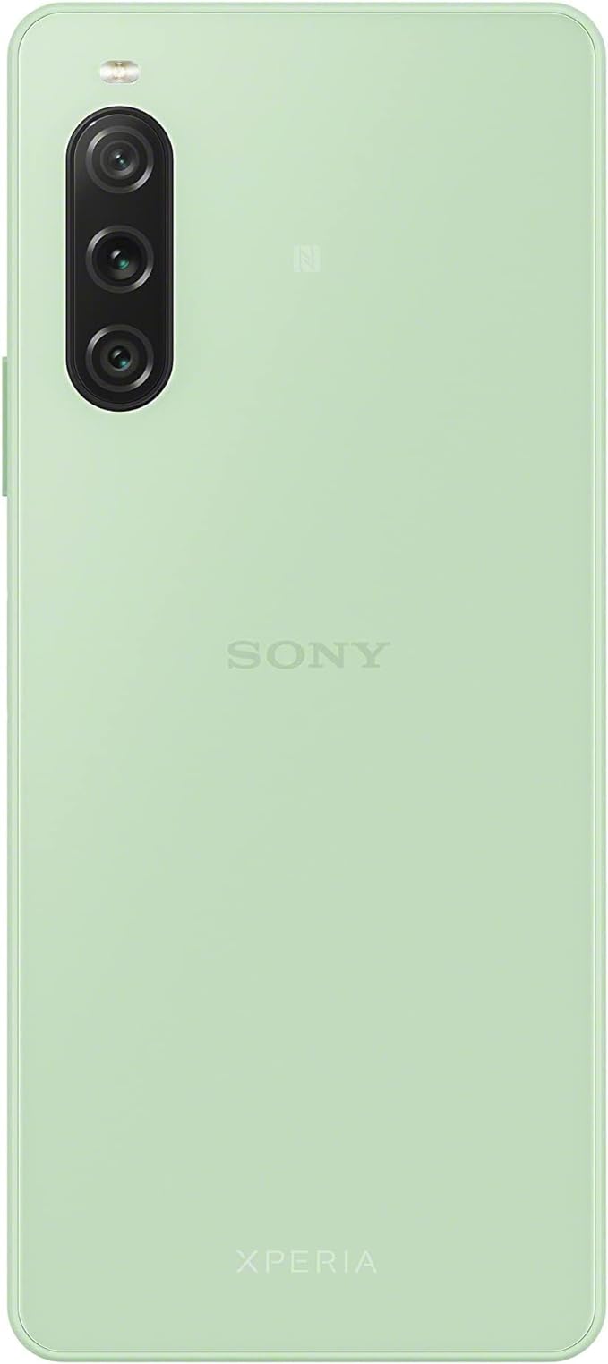 Sony Xperia 10 V Sage Green - 6.1 Inch 21:9 Wide OLED - Triple lens - Lightweight & Compact - 3.5 mm audio jack - Android 13 - SIM free - 6GB RAM - 128GB Storage - IP65/68 rating - Dual SIM hybrid *1