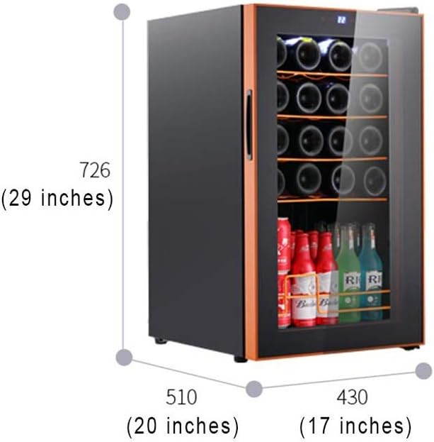 GagalU Aluminum Wine Cabinet with Digital Temperature Freestanding Refrigerator Glass Door Silent Design