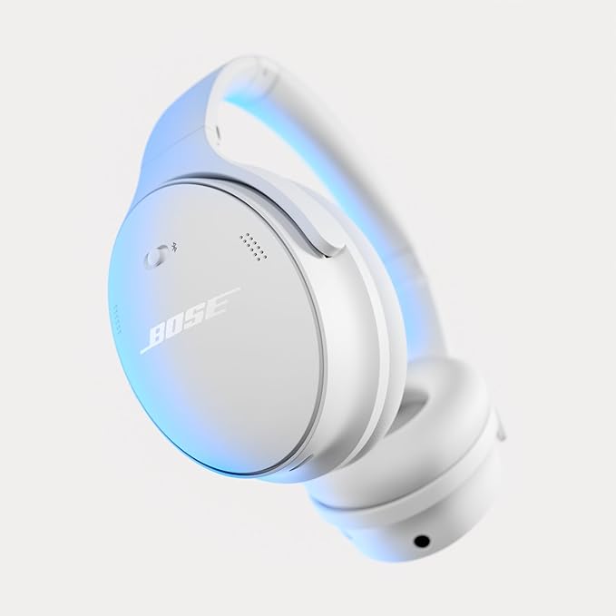 NEW Bose QuietComfort Wireless Noise Cancelling Headphones, Bluetooth Over Ear Headphones with Up To 24 Hours of Battery Life, White Smoke