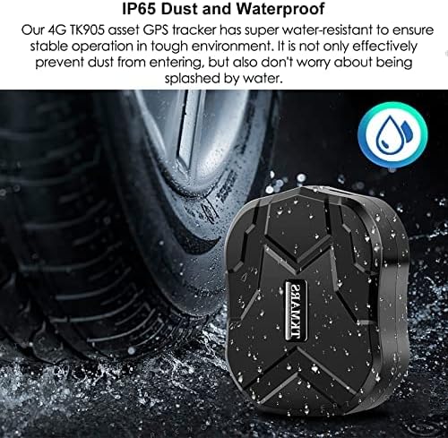 GPS Tracker 4G Real-time GPS Tracker Car Strong Magnetic Anti-theft Waterproof Tracking Device for Car Long Standby Global Coverage GPS Locator For Vehicle Car Boat Truck No need Subscription TK905