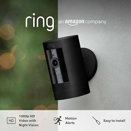 Ring Outdoor Camera Battery (Stick Up Cam) | HD wireless outdoor Security Camera 1080p Video, Two-Way Talk, Wifi, Works with Alexa | alternative to CCTV system | 30-day free trial of Ring Protect