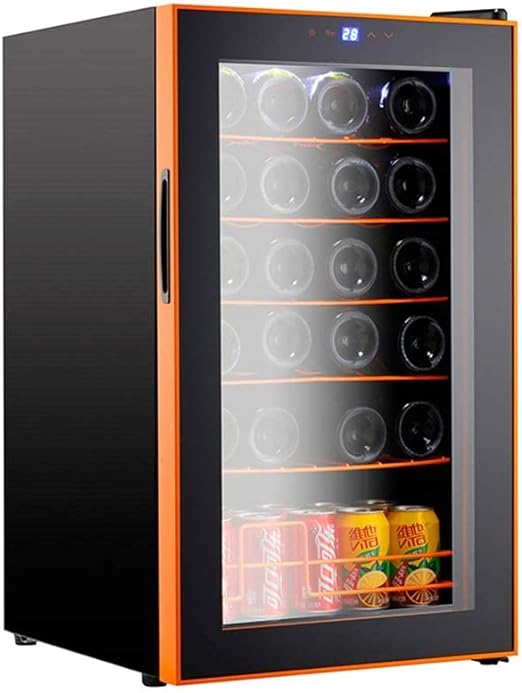 GagalU Aluminum Wine Cabinet with Digital Temperature Freestanding Refrigerator Glass Door Silent Design