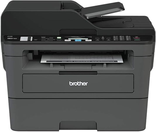 Brother MFC-L2710DW Mono Laser Printer - All-in-One, Wireless/USB 2.0, Printer/Scanner/Copier/Fax Machine, 2 Sided Printing, A4 Printer, Small Office/Home Office Printer, Dark Grey/Black