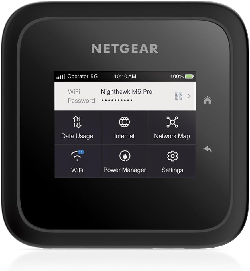 NETGEAR Nighthawk M6 Pro, 5G Router With Sim Slot Unlocked, 5G Hotspot For Portable Wi-Fi, 5G Mobile Modem Router for Home/Business, 5G & 4G MiFi, AX3600 Wi-Fi 6E, up to 32 devices (MR6450)