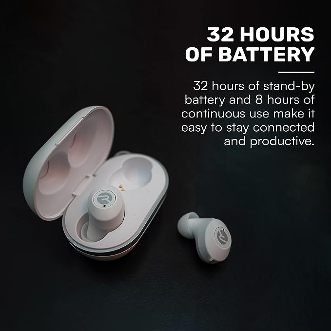 Raycon The Everyday Bluetooth Wireless Earbuds with Microphone- Stereo Sound in-Ear Bluetooth Headset True Wireless Earbuds 32 Hours Playtime (Matte Black)