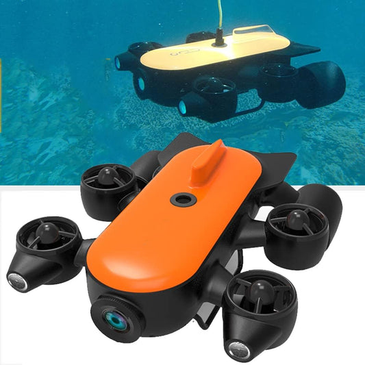 HYQNG Diving Camera Robot, Underwater Drone with 4K UHD Action Camera, RC ROV Underwater Robot with Claw Real-time Steaming for Fishing Recording Adults (150M)