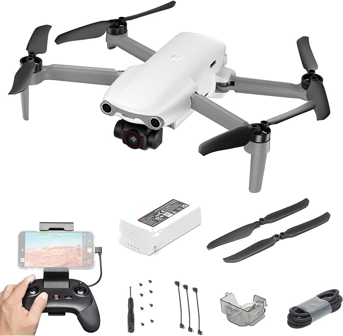 EVO Nano Ultralight and Foldable Drone, 28 Minutes Flight Time, 3-Axis Gimbal with 4K Camera 1/2 inch CMOS Image Sensor, 10km Video Transmission RC Quadcopter Drone(Nano, Space Gray)