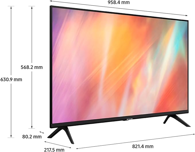 Samsung 43 Inch AU7020 UHD HDR 4K Smart TV (2023) - Crystal UHD 4K Smart TV With HDR Picture, Adaptive Sound Lite, PurColour Colour Technology & Q-Symphony Sound - Compatible With Alexa [Energy Class G]