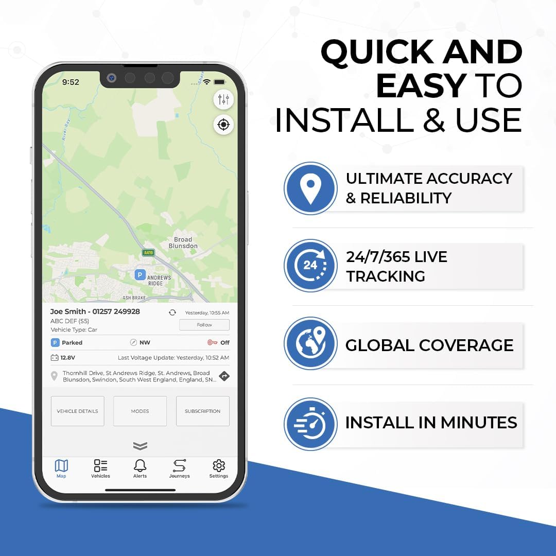 ScorpionTrack - 4G 2-Wire Self-Install GPS Vehicle Tracker - Live, Accurate, Trusted Location Tracking Device, Perfect for Car, Van, Caravan, Motorhome, Motorcycle, Scooter - Easy Install, UK Support