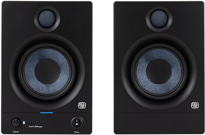 PreSonus Eris 5BT Gen 2 — 5-inch Powered Desktop Speakers with Bluetooth for Multimedia, Gaming, Studio-Quality Music Production, 100W