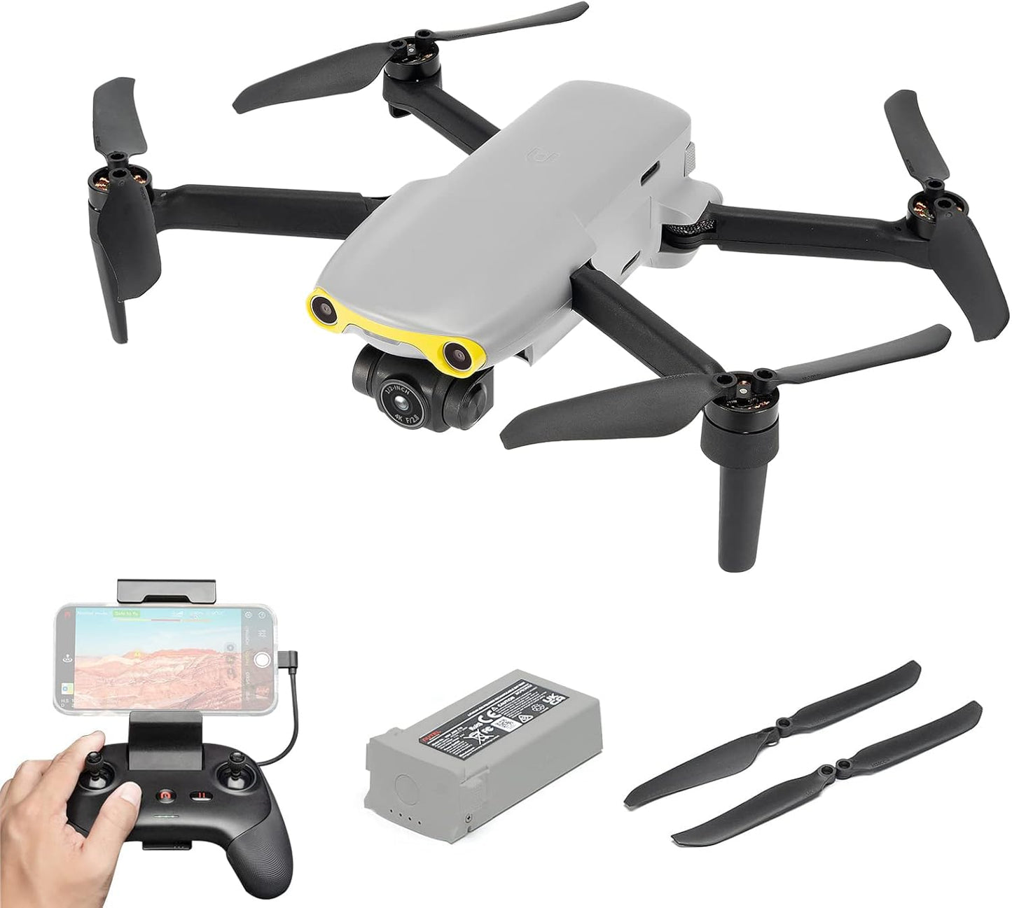 EVO Nano Ultralight and Foldable Drone, 28 Minutes Flight Time, 3-Axis Gimbal with 4K Camera 1/2 inch CMOS Image Sensor, 10km Video Transmission RC Quadcopter Drone(Nano, Space Gray)