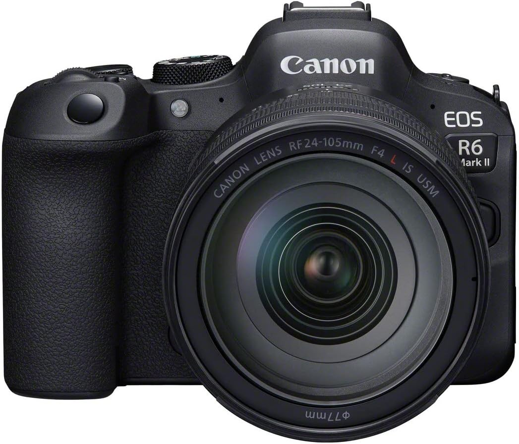 Canon EOS R6 Mark II Full Frame Mirrorless Camera & RF 24-105mm F4L IS USM | 24.2-megapixels, up to 40fps continuous shooting, 4K 60p, up to 8-stops IS and Dual Pixel CMOS Auto Focus II