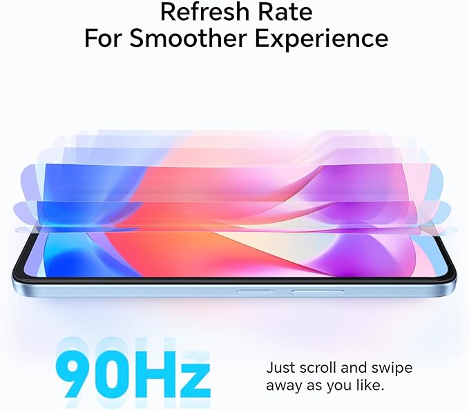 HONOR X6a Mobile Phone Unlocked, 6.5-Inch 90Hz Fullview Display, 4GB+128GB, 5200 mAh Long-lasting Battery, 50MP Triple Camera, Android 13(2 Year Warranty), Cyan Lake