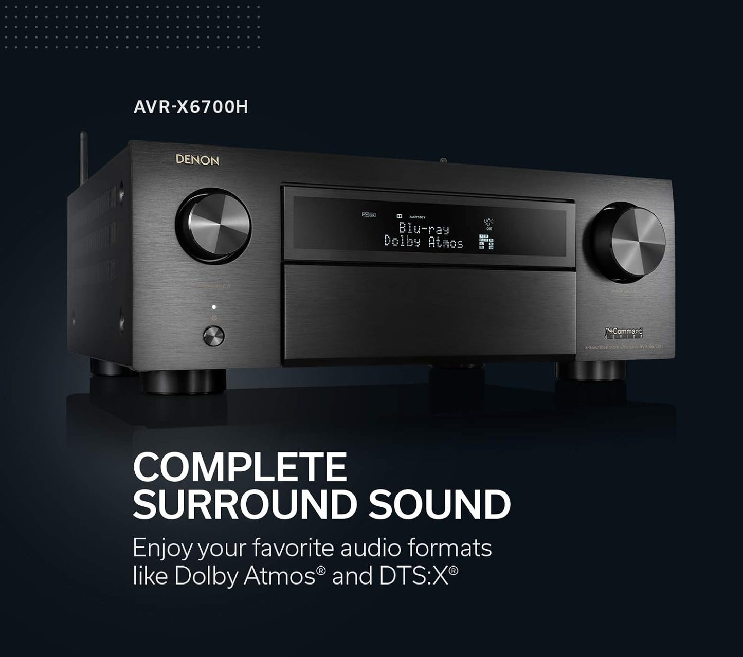 Denon AVR-X6700H 8K Ultra HD 11.2 Channel (140Watt X 11) AV Receiver 2020 Model - 3D Audio & Video with IMAX Enhanced, Built for Gaming, Music Streaming, Alexa + HEOS