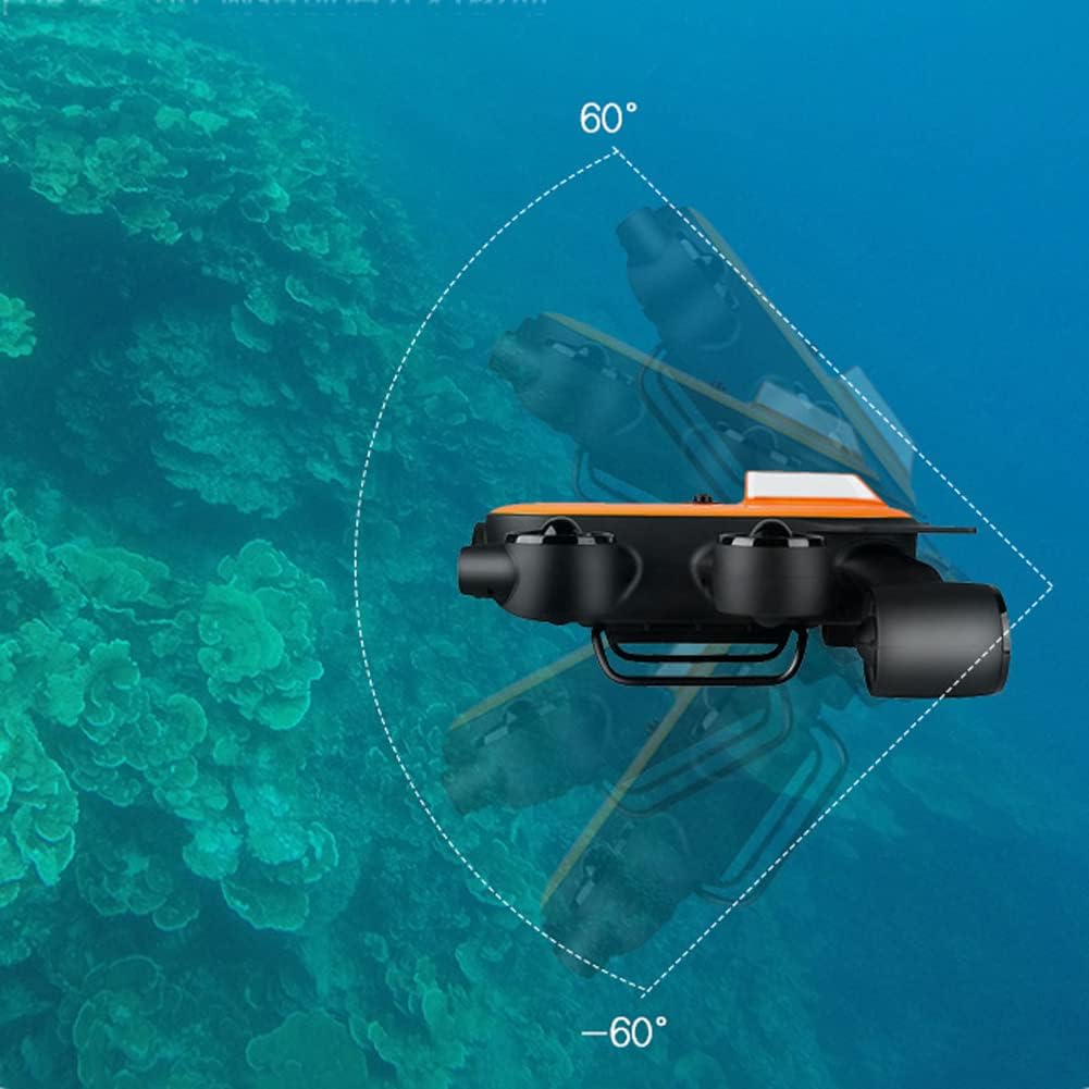 HYQNG Diving Camera Robot, Underwater Drone with 4K UHD Action Camera, RC ROV Underwater Robot with Claw Real-time Steaming for Fishing Recording Adults (150M)