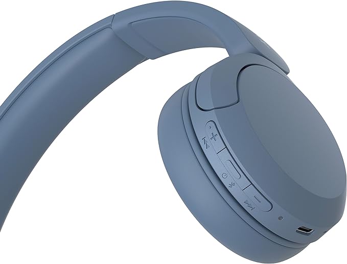 Sony WH-CH520 Wireless Bluetooth Headphones - up to 50 Hours Battery Life with Quick Charge, On-ear style - Blue