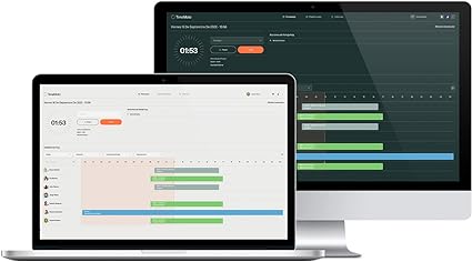 TimeMoto TM-616 - Clocking in System with RFID Reader for Up to 200 Users - Including Employee Management Software