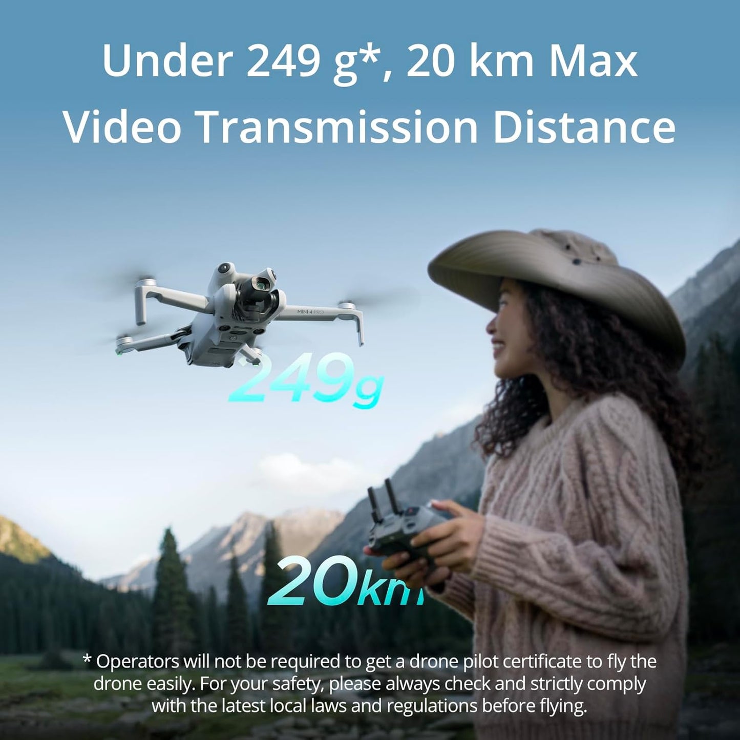 DJI Mini 4 Pro Fly More Combo with DJI RC 2 (screen remote controller), Folding Mini-Drone with 4K HDR Video Camera for Adults, Under 0.549 lbs/249 g, 34-Min Flight Time, 2 Extra Batteries