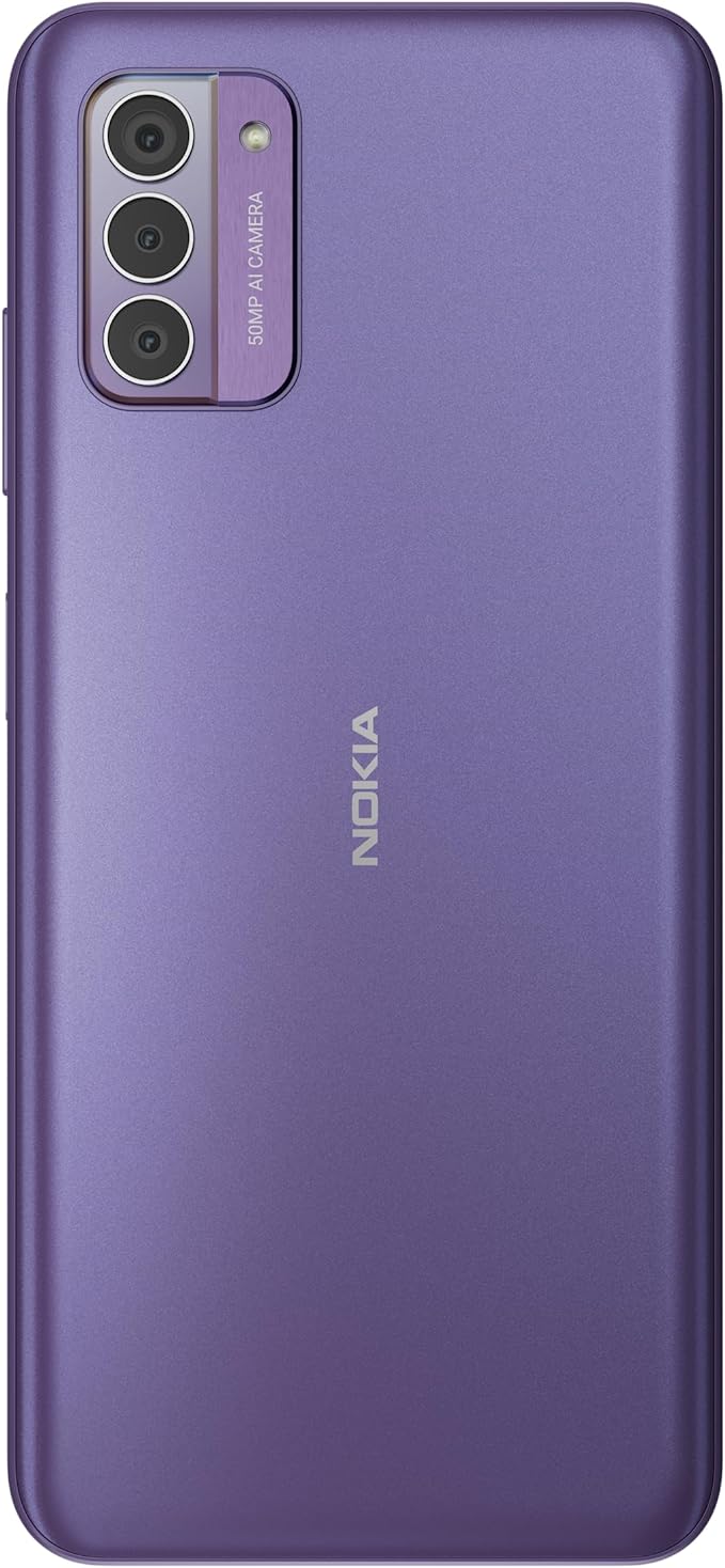 Nokia G42 5G 6.56” HD+ Smartphone Featuring Triple rear 50MP AI camera, 6GB/128GB Storage, 3-day battery life, Android 13, OZO 3D audio capture, QuickFix repairability and Dual SIM - Purple