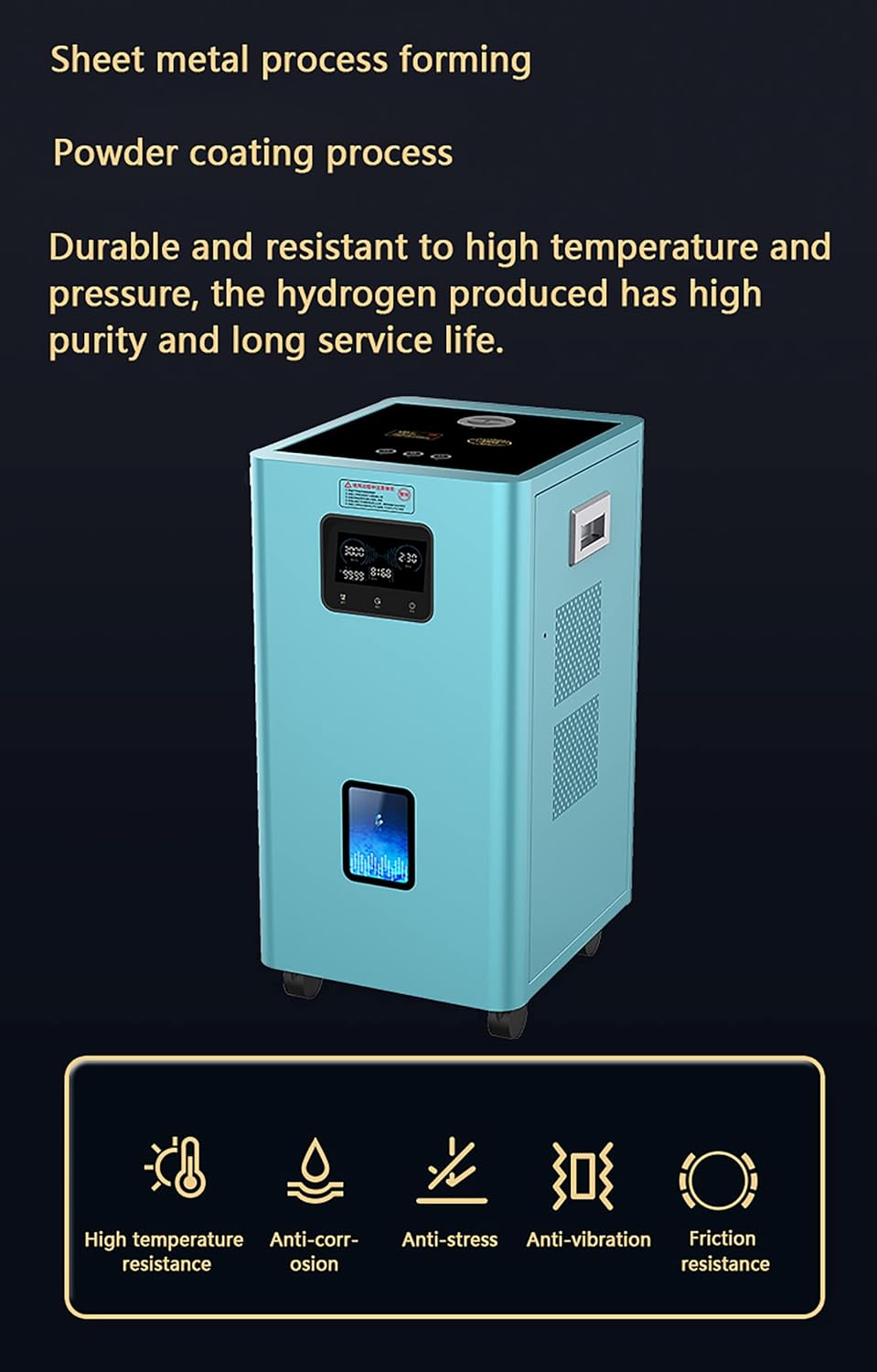 FXNFXLA Hydrogen Inhalation Machine, (2000 H+1000 O) 3000ML/MIN, 99.992% High Purity H2 Low Noise SPE PEM Technology, for Home, Travel, Office(Color:single suction)