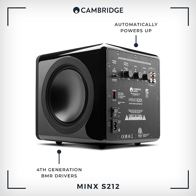 Cambridge Audio Minx S212-2.1 Speaker Package for Home or Office (Black)