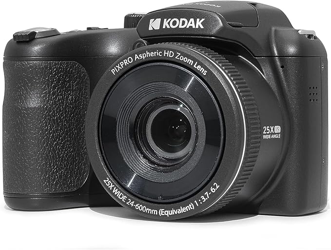 KODAK PIXPRO Astro Zoom AZ255-BK 16MP Digital Camera with 25X Optical Zoom 24mm Wide Angle 1080P Full HD Video and 3" LCD (Black)