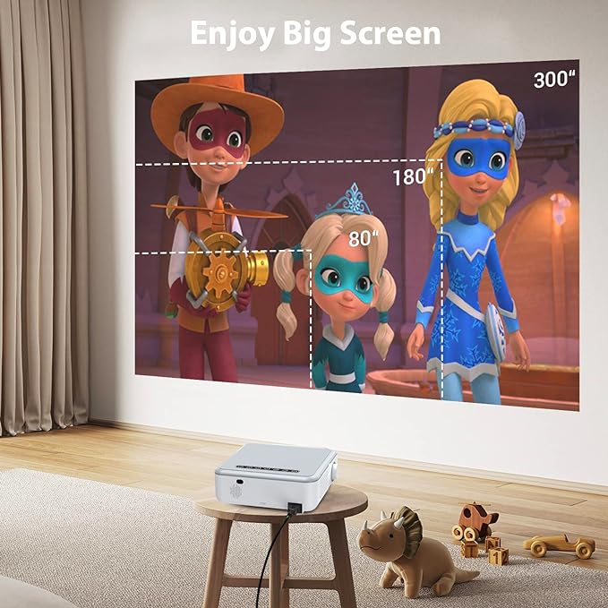 4K Supported Projector with 5G WiFi Bluetooth, Android TV 11 Smart Projector Native 1080P XGODY Sail1,700 ANSI Lumens Home Movie Zoom Function HD Video Projector Hi-Fi Speaker with Netflix 7000+APPs