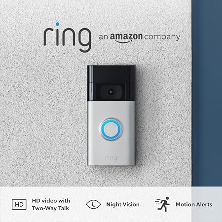 Ring Video Doorbell (2nd Gen) by Amazon | Wireless Video Doorbell Security Camera with 1080p HD Video, battery-powered, Wifi, easy installation | 30-day free trial of Ring Protect | Works with Alexa