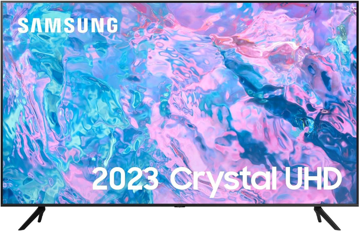 Samsung 55 Inch CU7100 UHD HDR Smart TV (2023) - 4K Crystal Processor, Adaptive Sound Audio, PurColour, Built In Gaming Hub, Streaming & Video Call Apps And Image Contrast Enhancer