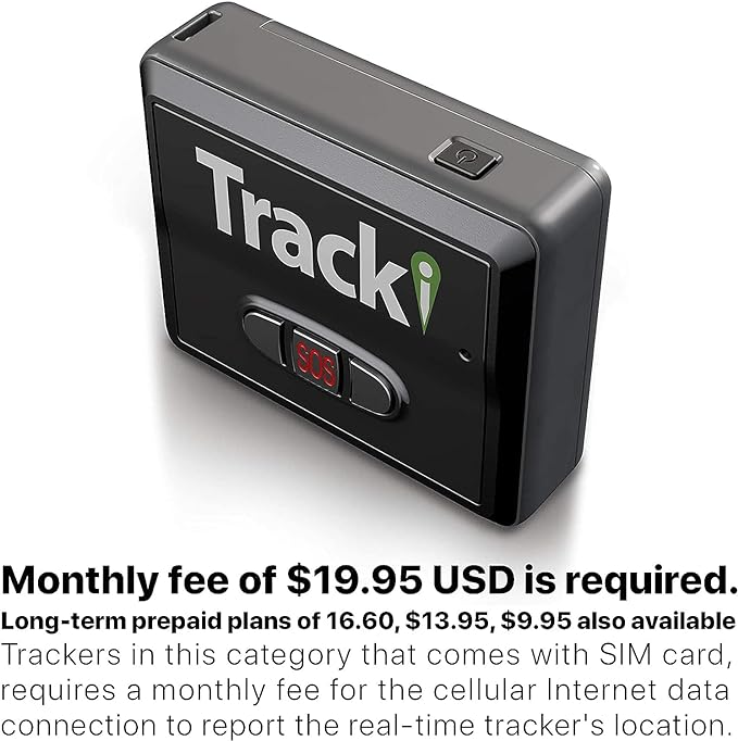 Tracki 4G GPS Tracker - Subscription required - Real time Tracking Devices for Luggage, Trucks, Vehicles, Car, Kids, Dog Collar, Pets, Key, Bike. LTE with SIM card Unlimited Distance UK EU Worldwide