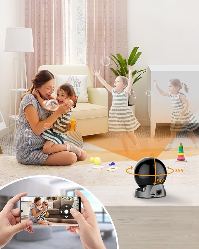 IMOU WiFi Security Camera Indoor 360°, Pet Dog Camera Baby Monitor Home IP Camera 1080P, AI Human Detection, Smart Tracking, Siren Spotlight, Night Vision, 2-Way Audio, Privacy Mode, Works with Alexa