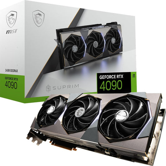 MSI GeForce RTX 4090 SUPRIM X 24G Gaming Graphics Card - 24GB GDDR6X, 2625 MHz, PCI Express Gen 4, 384-bit, 3x DP v 1.4a, HDMI 2.1a (Supports 4K & 8K HDR)