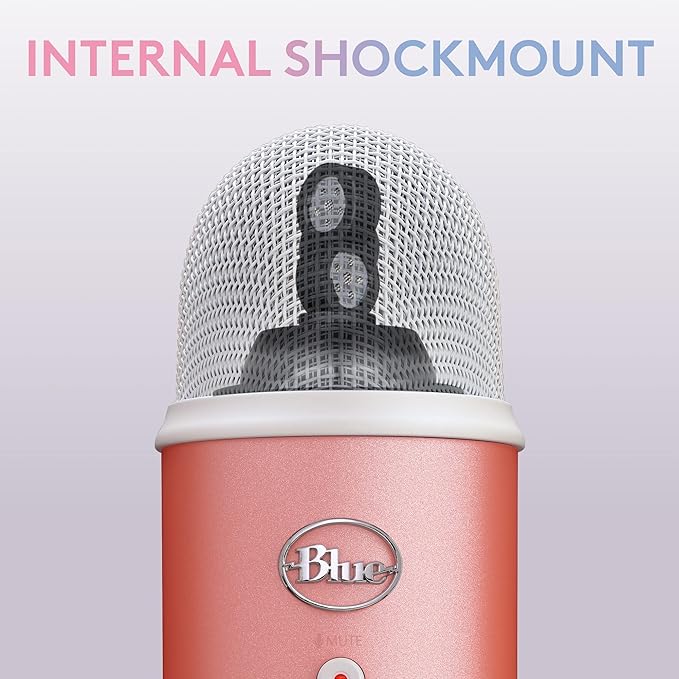 Logitech G Blue Yeti Premium USB Gaming Microphone for Streaming, Blue VO!CE Software, PC, Podcast, Studio, Computer Mic, Exclusive Streamlabs Themes, Special Edition Finish - Pink