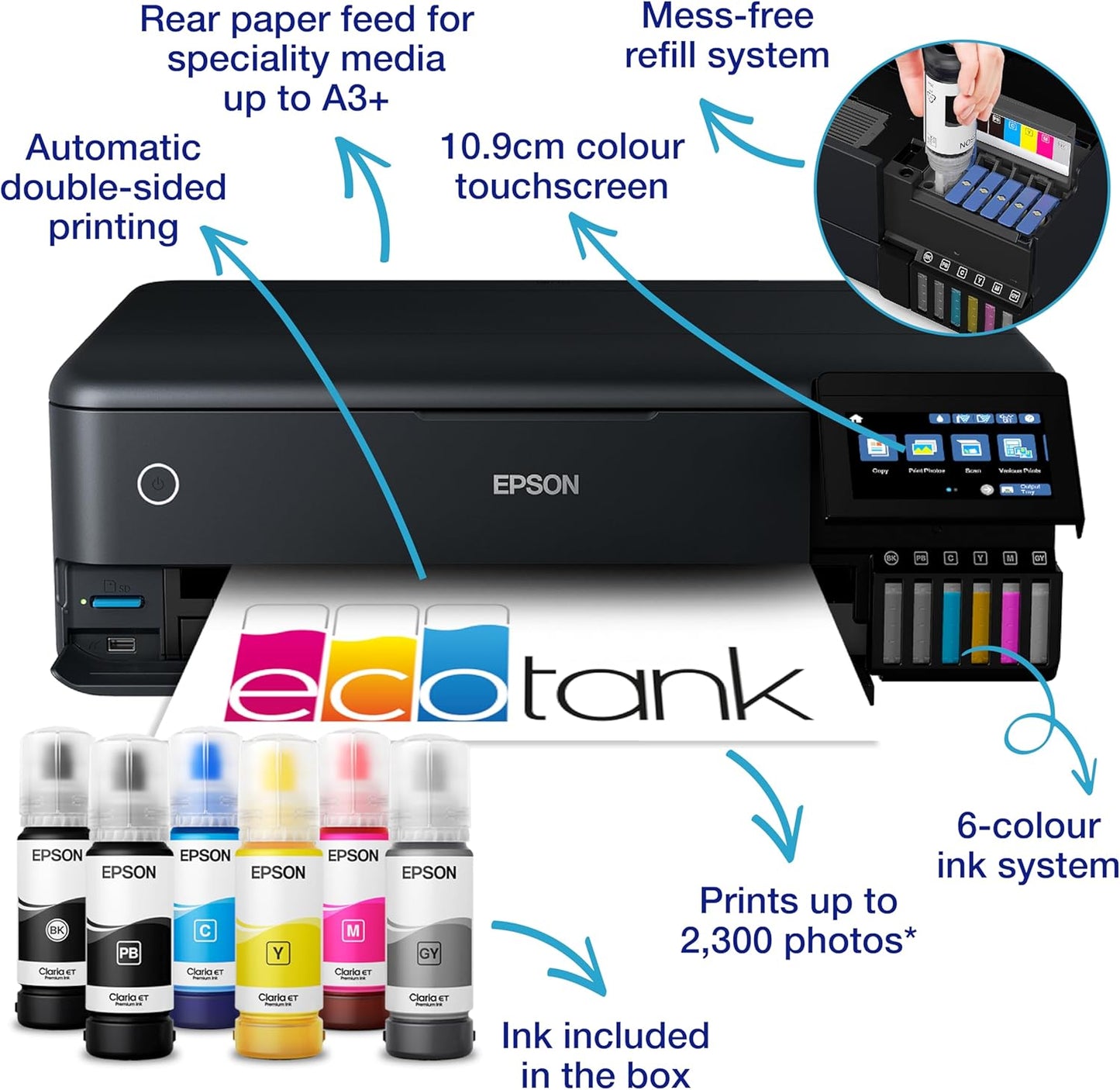 Epson EcoTank ET-8550 A3+ Wi-Fi Ink Tank Photo Printer