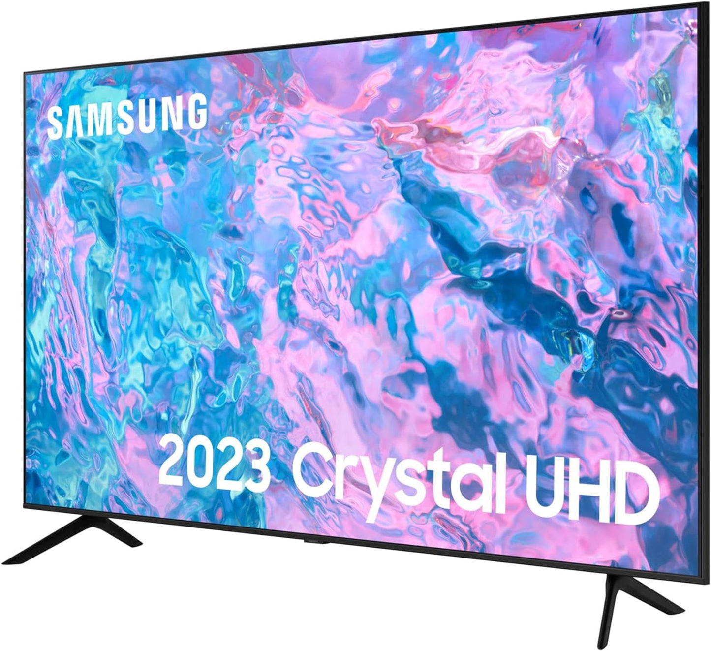 Samsung 55 Inch CU7100 UHD HDR Smart TV (2023) - 4K Crystal Processor, Adaptive Sound Audio, PurColour, Built In Gaming Hub, Streaming & Video Call Apps And Image Contrast Enhancer