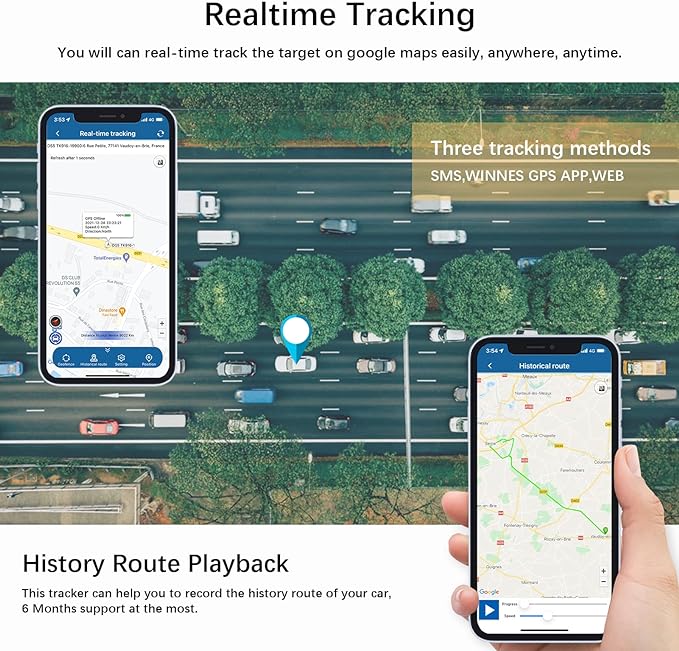Winnes 4G TK905 GPS Tracker Global Coverage Real-time Location Tracker Anti Theft Strong Magnetic Waterproof Car GPS Tracker App/Web Online live tracking No need Subscription