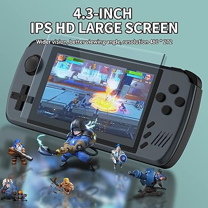 Open Source Handheld Game Console - 4.3 Inch IPS HD Retro Game Console with ATM7051 Quad Core ARM CORTEX-A9 CPU, Classic Video Games, Multi-Emulator Support, HD Output, and TF Card Expansion