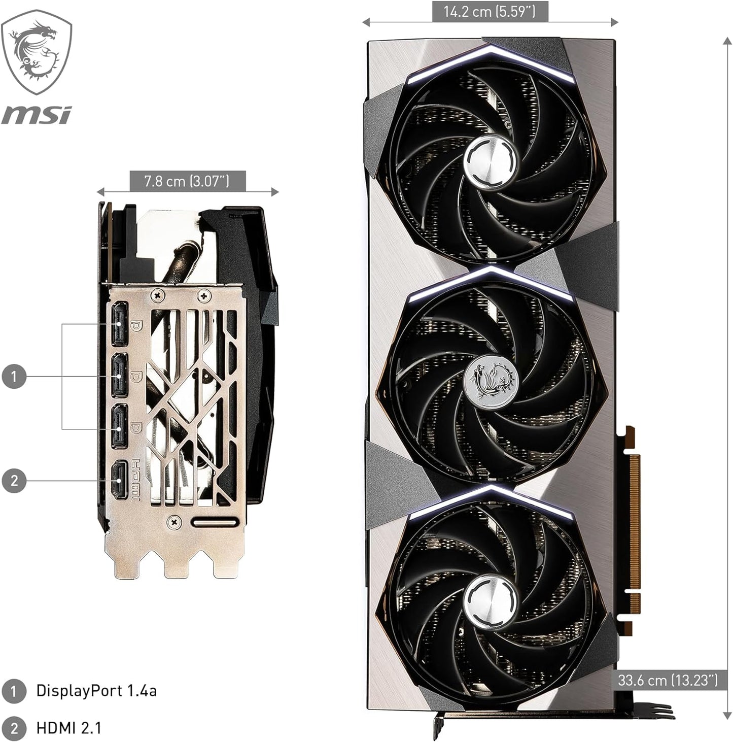 MSI GeForce RTX 4090 SUPRIM X 24G Gaming Graphics Card - 24GB GDDR6X, 2625 MHz, PCI Express Gen 4, 384-bit, 3x DP v 1.4a, HDMI 2.1a (Supports 4K & 8K HDR)