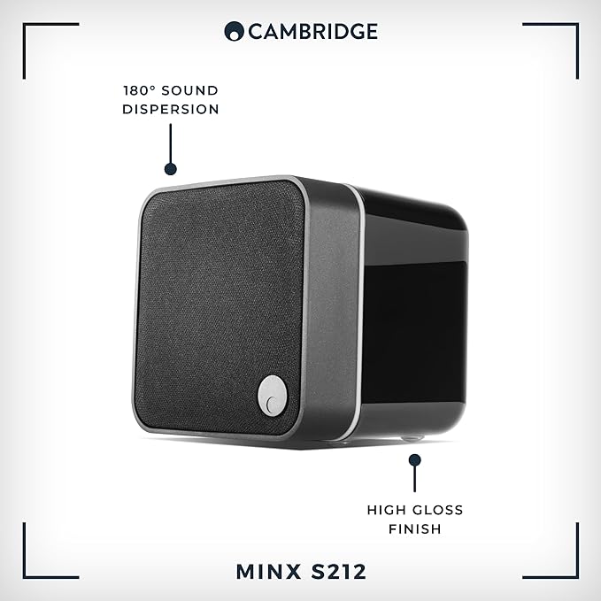 Cambridge Audio Minx S212-2.1 Speaker Package for Home or Office (Black)