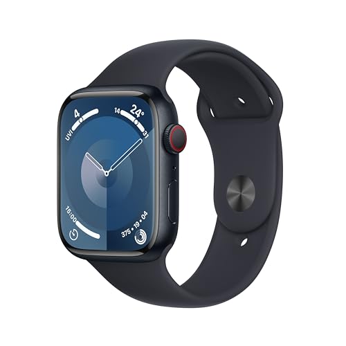 Apple Watch Series 9 [GPS + Cellular 45mm] Smartwatch with Graphite Stainless steel Case with Graphite Milanese Loop One Size. Fitness Tracker, Blood Oxygen & ECG Apps, Water Resistant