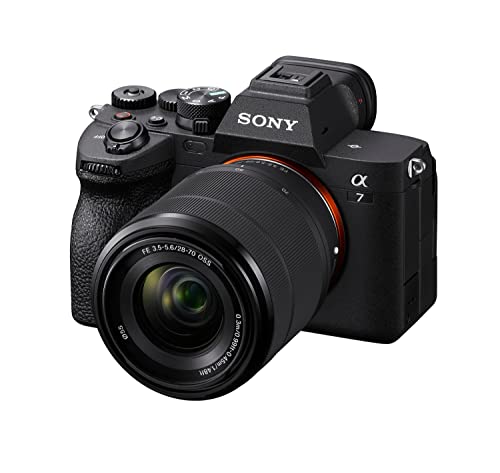 Sony Alpha 7 IV | Full-Frame Mirrorless Camera with Sony 28-70 mm F3.5-5.6 Kit Lens ( 33MP, Real-time autofocus, 10 fps, 4K60p, Vari-angle touch screen, Large capacity Z battery ), Black