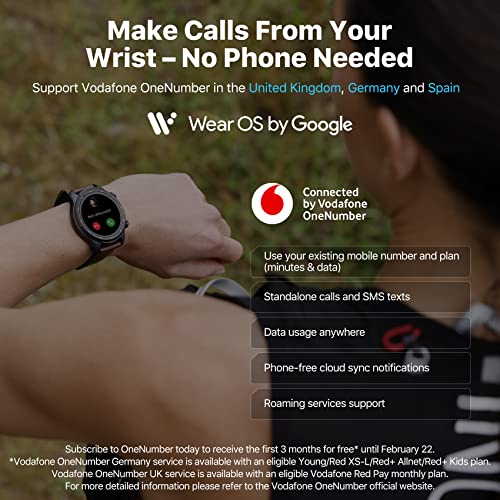 Ticwatch Pro 3 Ultra GPS Smartwatch Qualcomm SDW4100 and Mobvoi Dual Processor System Wear OS Smart Watch for Men Blood Oxygen Detection Fatigue Assessment 3-45 Days Battery NFC Mic Speaker