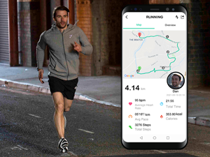GPS route app screen feature